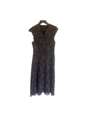 Banana Republic Fall 2019 Floral Ruffle Midi Dress - 8 Petite